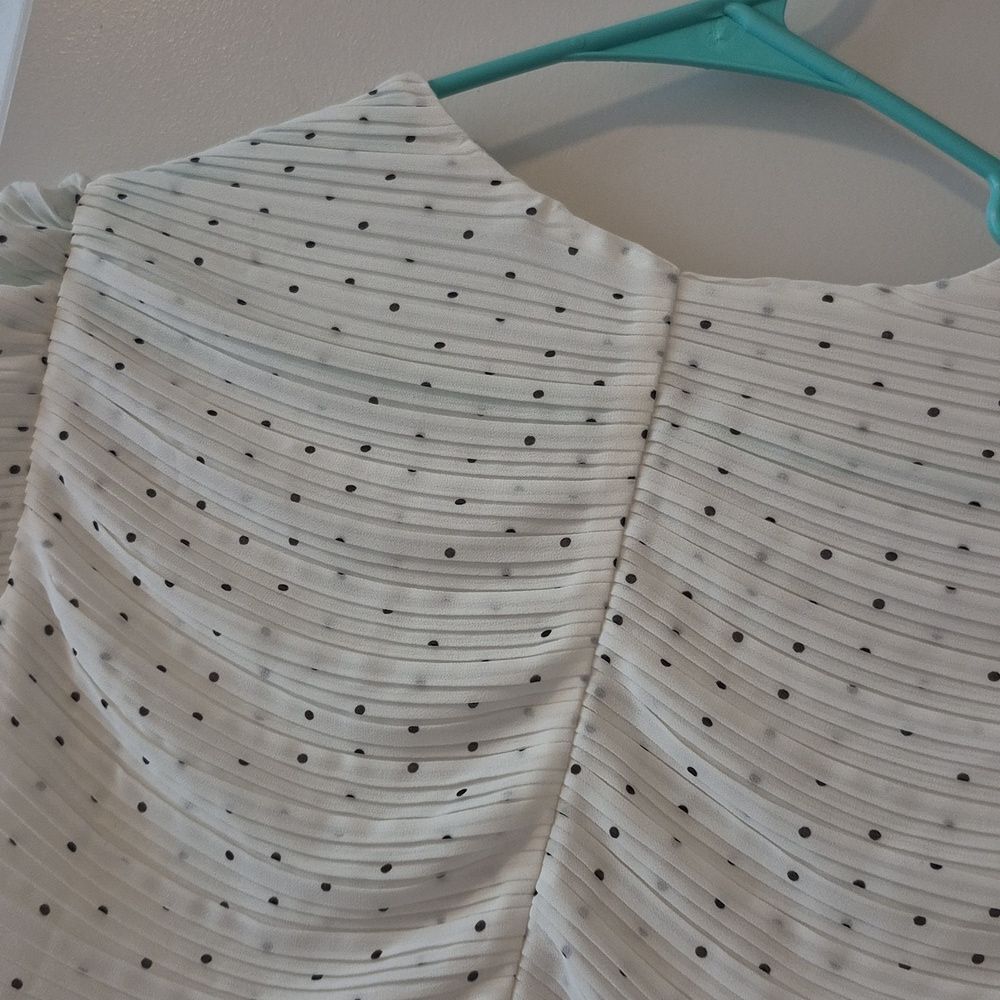 Frame Gathered Button Front Top In Off White Size… - image 5